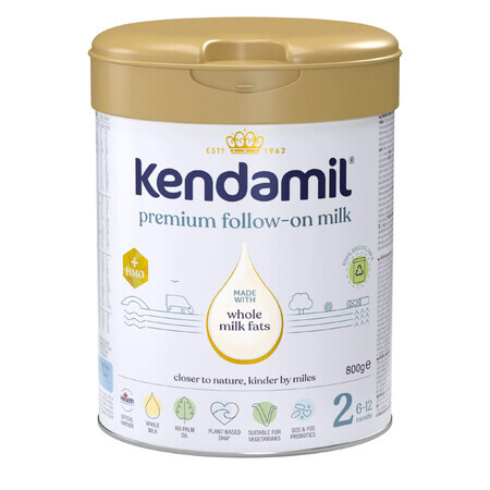 Kendamil Premium 2 HMO+, latte di proseguimento, dopo 6 mesi, 800 g