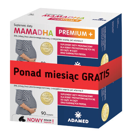 Set MamaDHA Premium+, 2 x 90 capsule