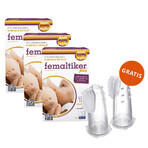 Set Femaltiker Plus, gusto cioccolato, 3x12 bustine + spazzolino in silicone Canpol in omaggio