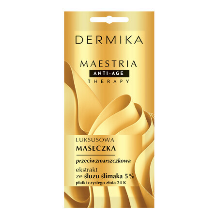 Dermika Maestria, maschera antirughe di lusso, estratto di muco di lumaca 5%, 7 g