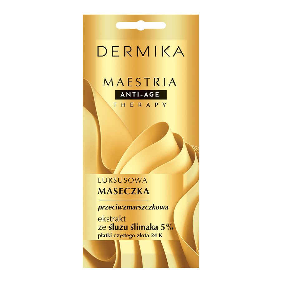 Dermika Maestria, maschera antirughe di lusso, estratto di muco di lumaca 5%, 7 g