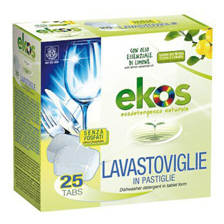 Pierpaoli Ekos, pastiglie per lavastoviglie ecologiche, 25 pezzi