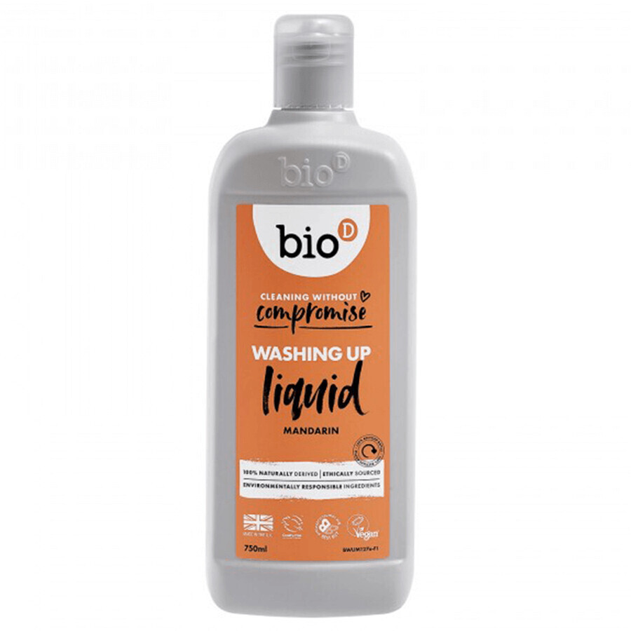 Bio-D, detersivo concentrato per piatti, Mandarino, 750 ml