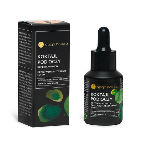 Opcja Natura Eye Cocktail, siero antirughe, caffeina e fico d'India, 30 ml