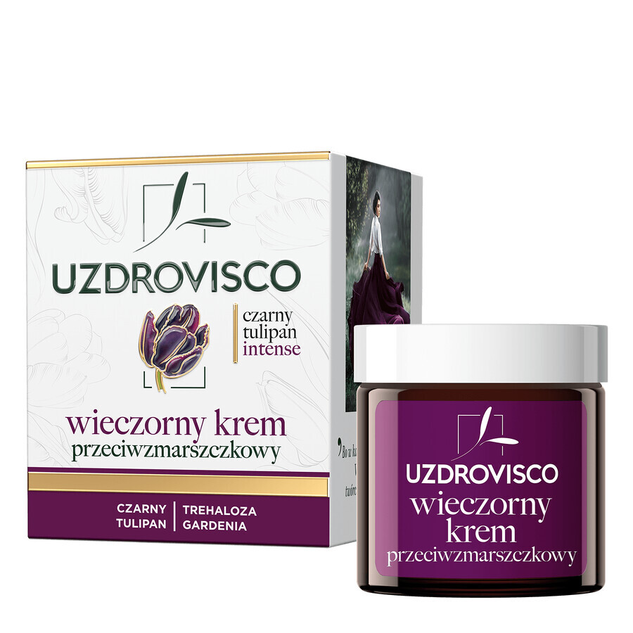 Uzdrovisco Black Tulip Intense, crema antirughe per la sera, 50 ml