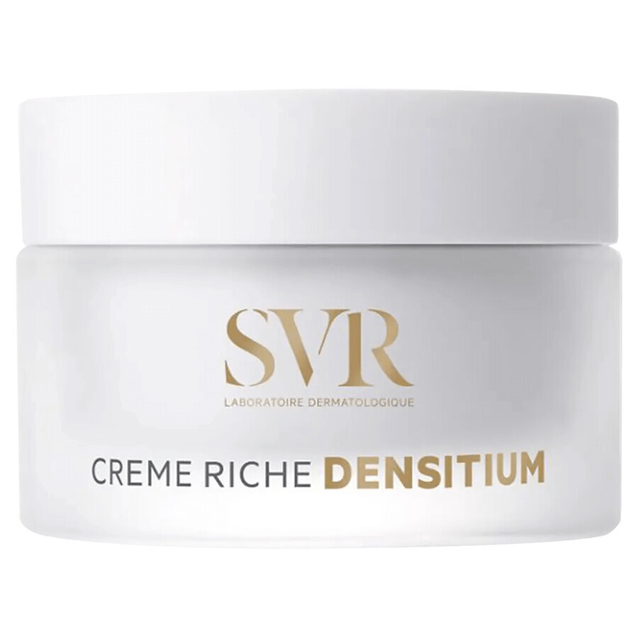 SVR Densitium Creme Riche Set, Antifaltencreme, 50 ml + Nachtgesichtslotion, 15 ml + Kosmetiktasche als Geschenk