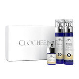 Clochee Gesichtspflegeset, Anti-Falten-Creme, 50 ml + verjüngende Nachtcreme, 50 ml + Augenmaskencreme, 15 ml