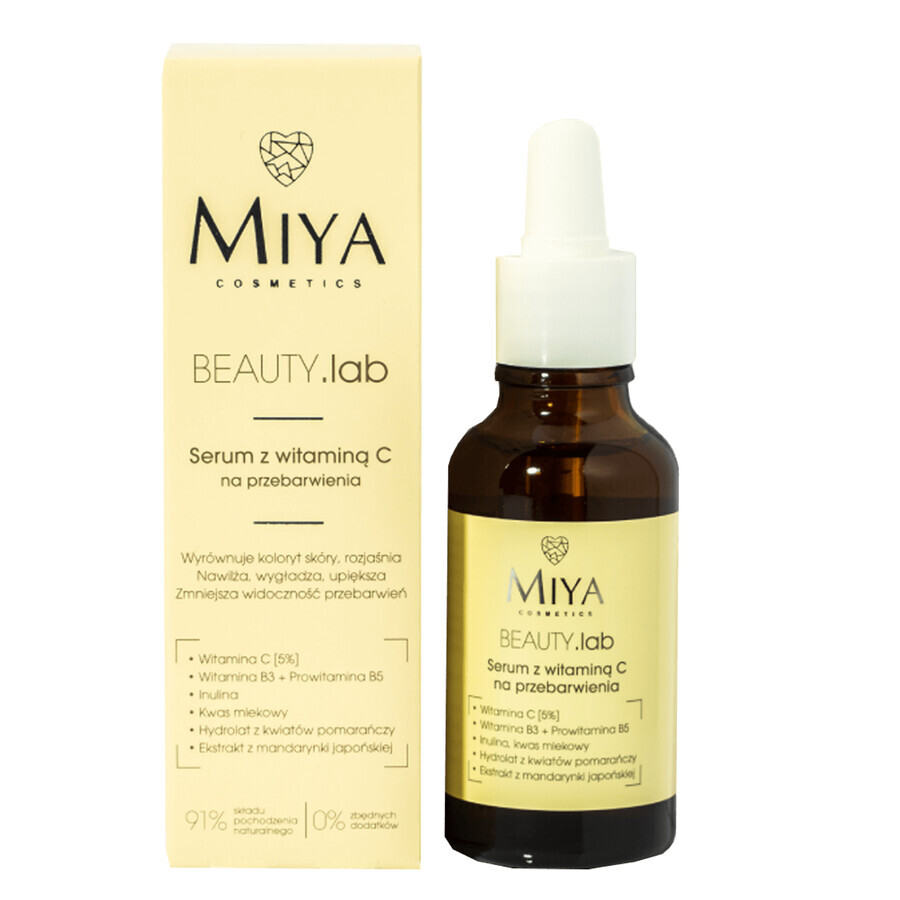 Miya Vitamin C Glow set, enzymatic peeling mask, 60 ml + serum for hyperpigmentation, 30 ml