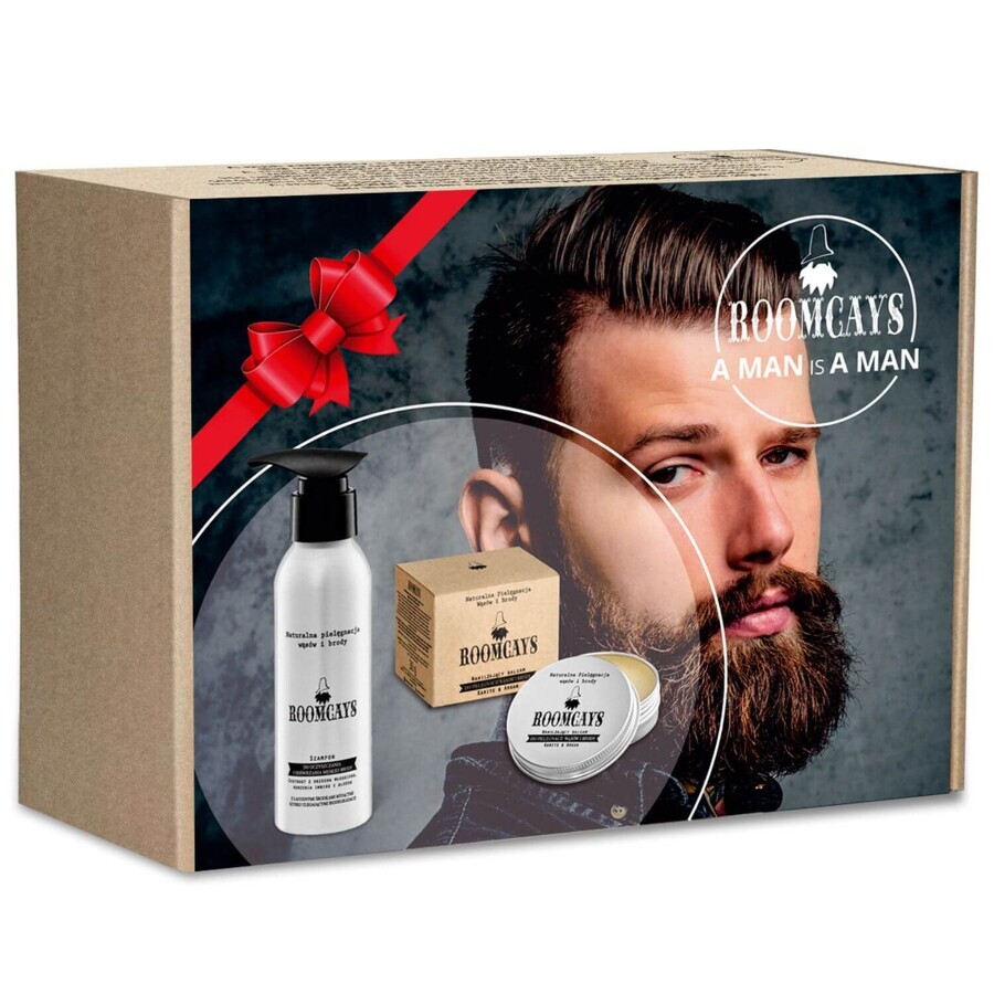 Set Roomcays NO. 16, shampoo barba, 120 ml + balsamo barba, 30 ml