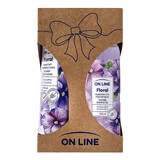 Set On Line Floral Violet &amp; Lotus, gel doccia, 500 ml + lozione, 250 ml