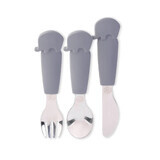 Ecorascals, set di posate per bambini, elefante, grigio