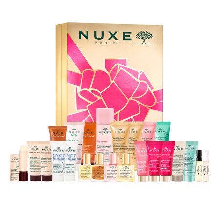 Set Nuxe, calendrier de l'avent avec cosmétiques, rose