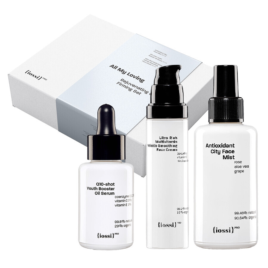 Iossi Pro All My Loving Rejuvenating &amp; Firming set, crème visage, 50 ml + sérum, 30 ml + brume, 100 ml