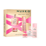 Set Nuxe Huile Prodigieuse Florale, droge olie, 50 ml + Very Rose, rozen lippenbalsem, 15 g + Very Rose, micellair water 3-in-1, 100 ml