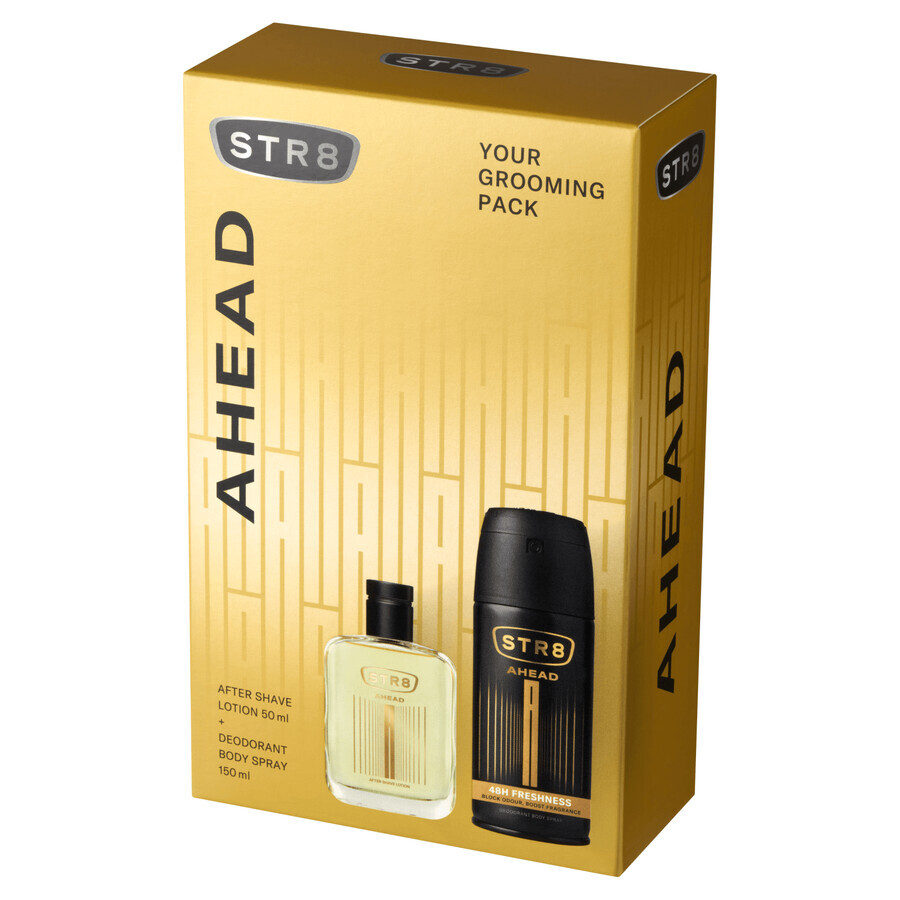 STR8 Ahead set, dopobarba, 50 ml + deodorante spray, 150 ml