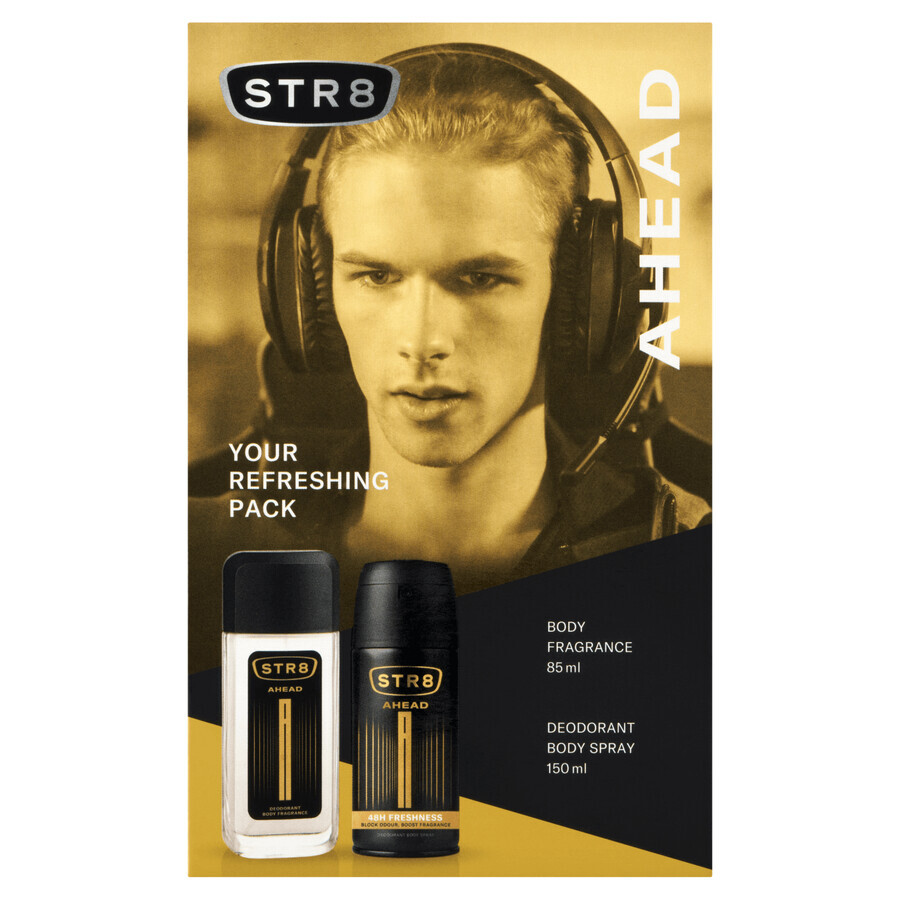 STR8 Ahead set, deodorante, 85 ml + deodorante spray, 150 ml