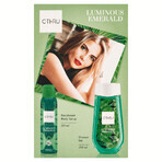 Set C-THRU Luminous Emerald, deodorante spray, 150 ml + gel doccia, 250 ml