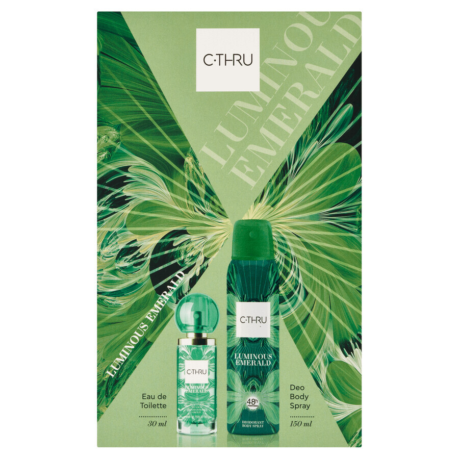 C-THRU Set Luminous Emerald, eau de toilette 30 ml + deodorante spray 150 ml