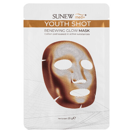 SunewMed+ Youth Shot, maschera in fogli rigenerante e illuminante, 1 pezzo