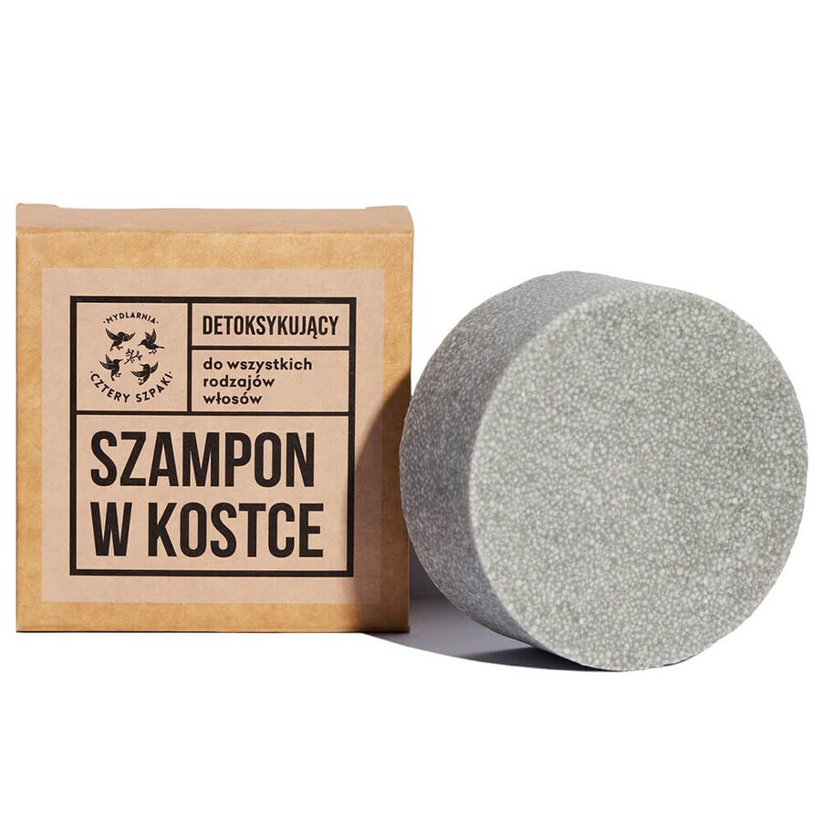 Cztery Szpaki, shampoo detossinante in barretta, 75 g