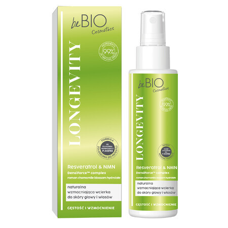 beBIO Cosmetics Longevity, un soin naturel fortifiant pour le cuir chevelu et les cheveux, 100 ml