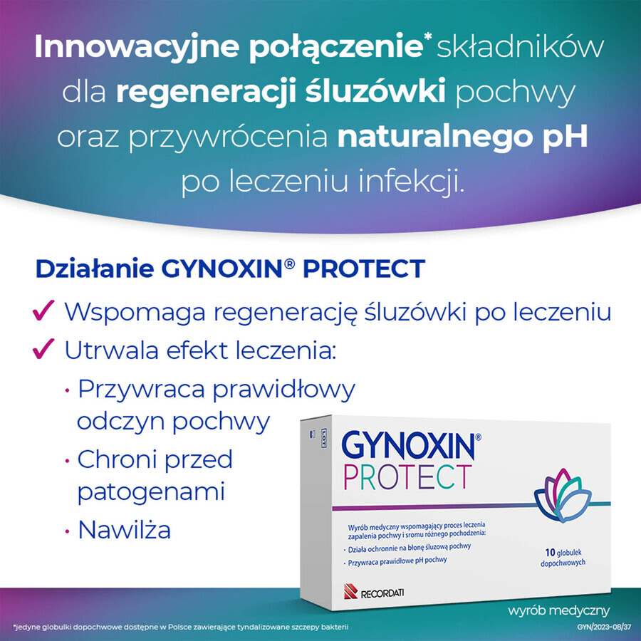 Ovuli vaginali Gynoxin Protect, 10 pezzi, Recordati