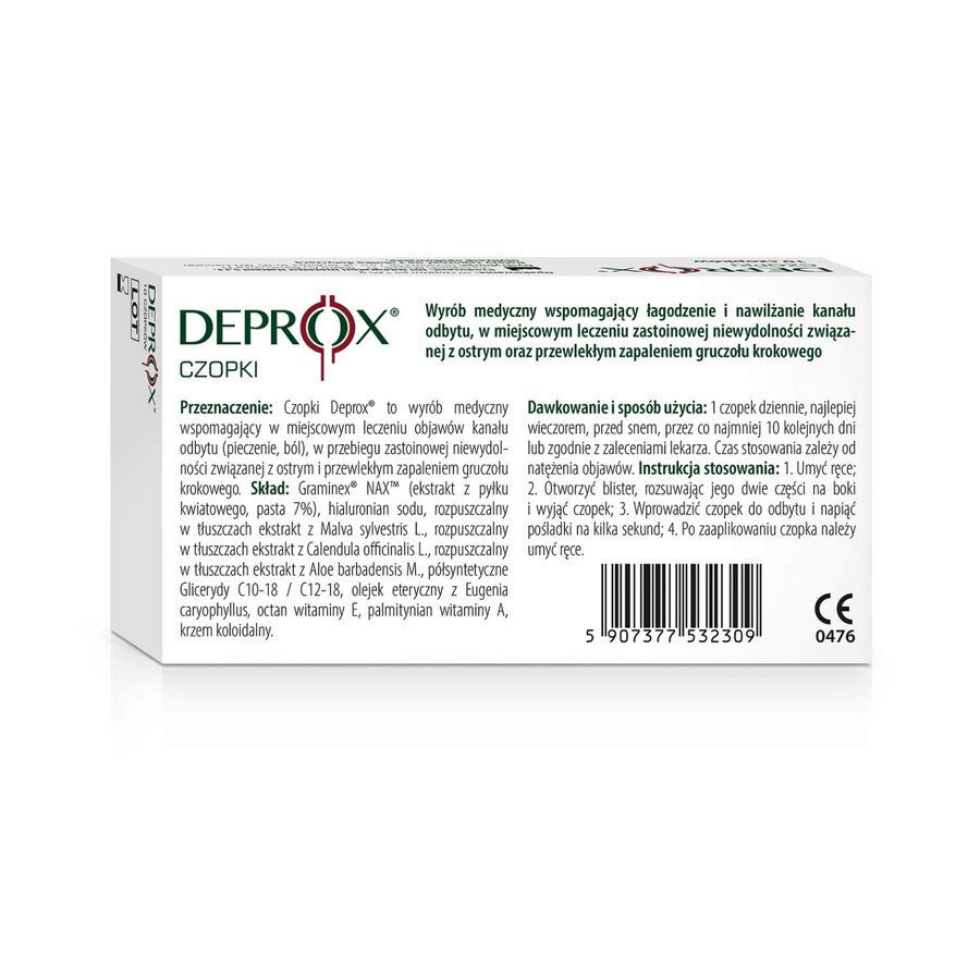 Deprox, supposte per prostatite, 10 pezzi