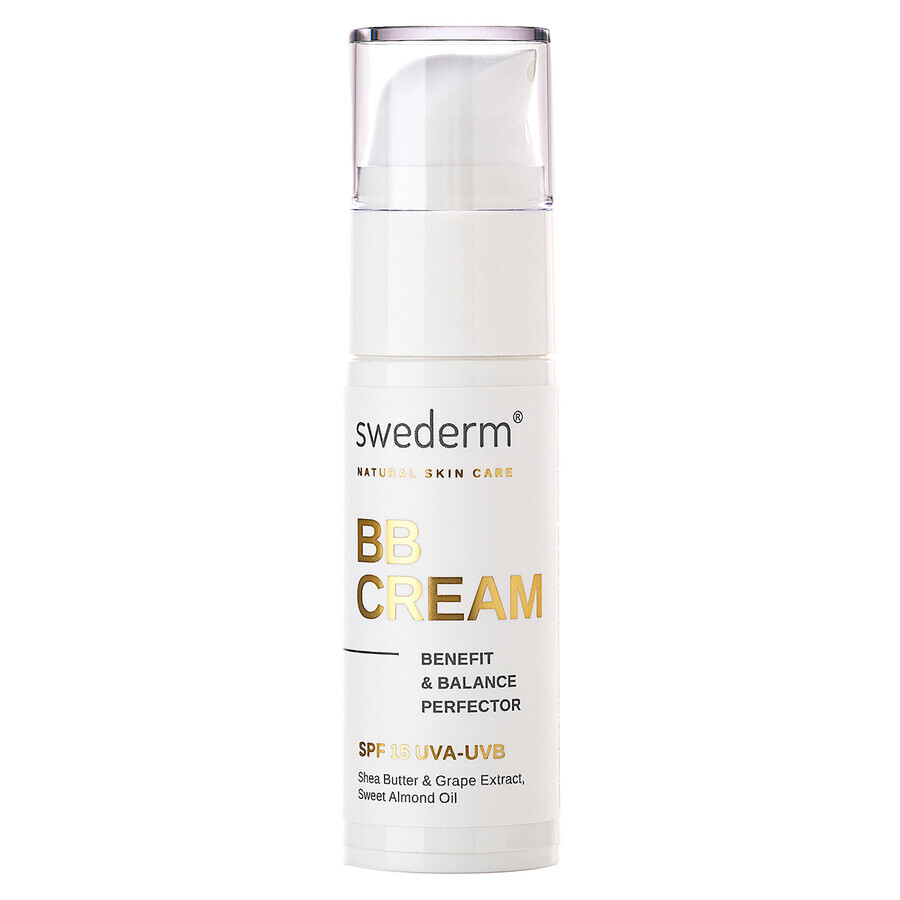 Swederm BB Cream, BB cream naturale, SPF 15, 30 ml