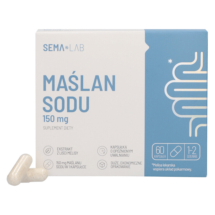 SEMA LAB Butirrato di sodio 150 mg, 60 capsule a rilascio ritardato