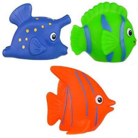 Mom's Care, Bath Toy, Fish, From Birth, 3 Pieces