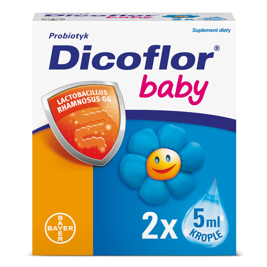 Dicoflor Baby set, per neonati e bambini, gocce, 2 x 5 ml