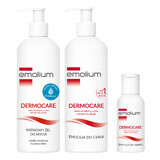 Set Emolium Dermocare, emulsione corpo, 400 ml + gel lavante cremoso, 400 ml + emulsione bagno, 50 ml in omaggio