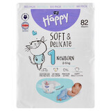 Bella Baby Happy, diapers, size 1 Newborn, 2-5 kg, 82 pcs