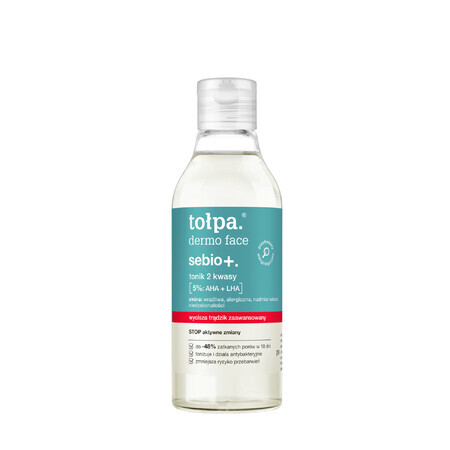 Tolpa dermo face sebio+, tonico, 2 acidi, 200 ml