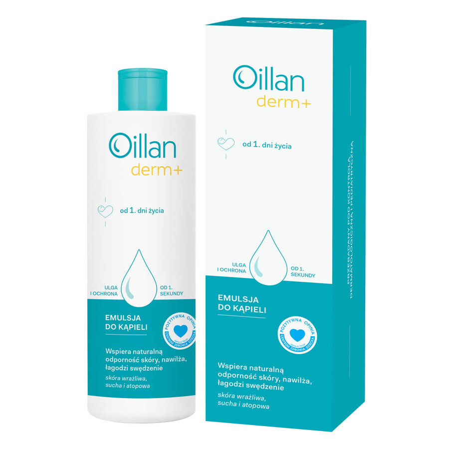 Set Oillan Derm+, emulsione da bagno, dal primo giorno di vita, 2 x 400 ml