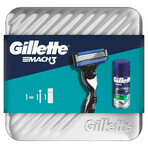 Gillette Mach 3 Set, rasoio, 1 pezzo + gel da barba, 75 ml