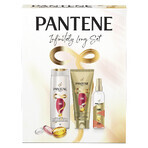 Pantene Infinite Box Set, Shampoo rinforzante, 400 ml + Siero rinforzante senza risciacquo, 200 ml + Spray volumizzante, 150 ml