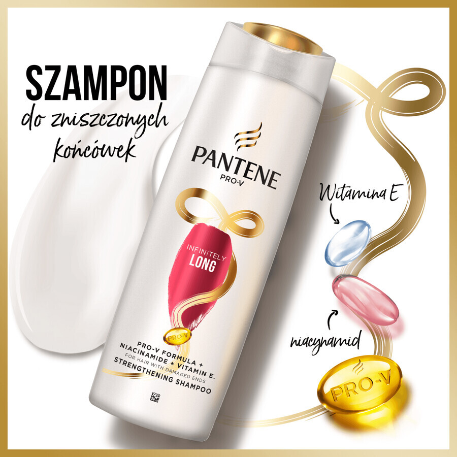 Pantene Infinite Box Set, Shampoo rinforzante, 400 ml + Siero rinforzante senza risciacquo, 200 ml + Spray volumizzante, 150 ml