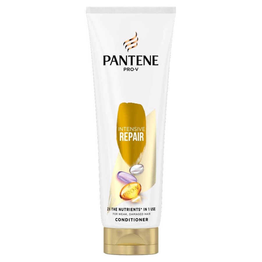 Pantene Kit Riparazione Intensiva, shampoo, 400 ml + balsamo, 200 ml + olio protettivo, 100 ml + fiale per capelli, 3 x 15 ml + trousse per il trucco