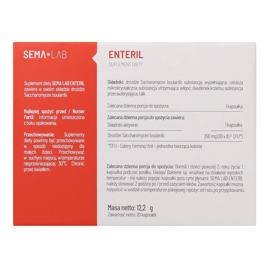 SEMA Lab Enteril, 20 capsule