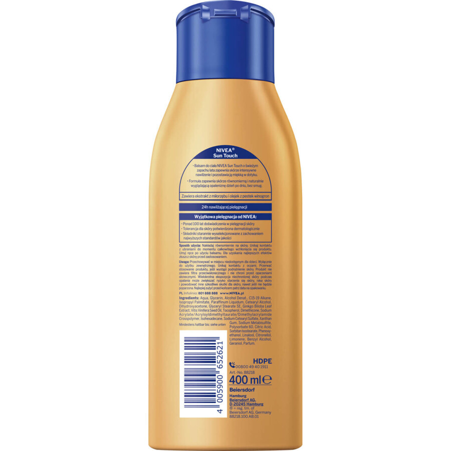 Nivea Sun Touch, bronzierende Körperlotion, 400 ml