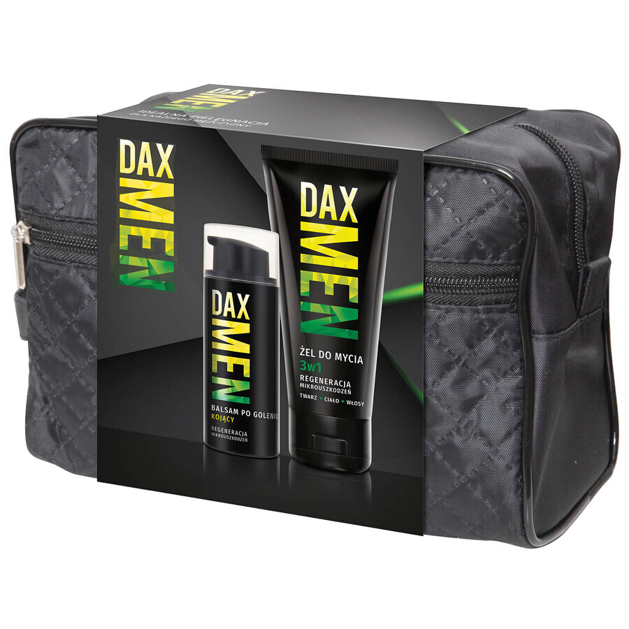 Set Dax Men, soothing balm after shave, 100 ml + 3 in 1 cleansing gel, 180 ml