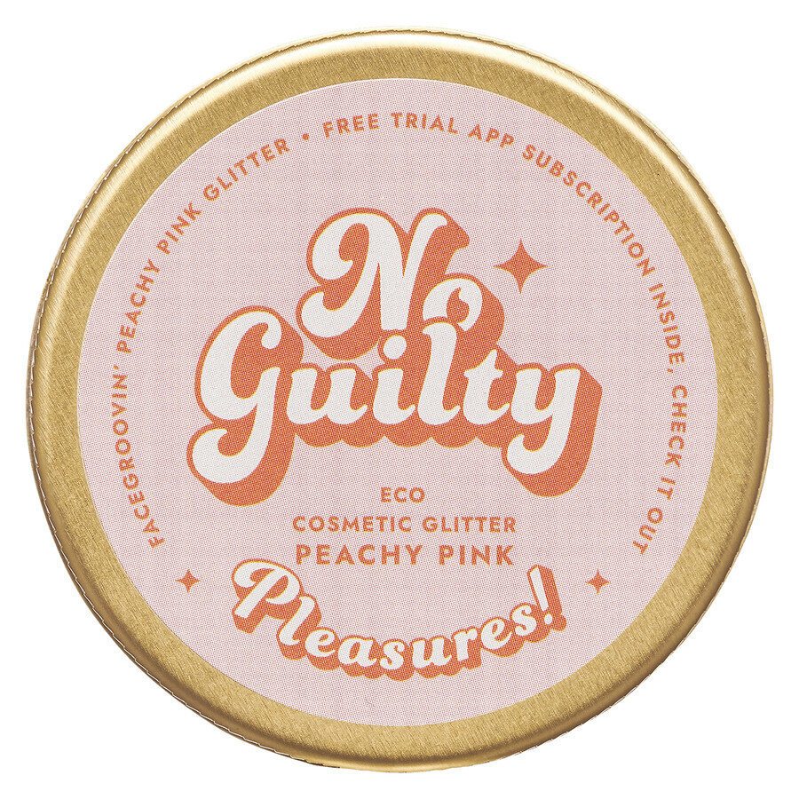 Ministry of Good Soap Facegroovin' Eco Glitter, bio glitter per la decorazione del corpo e del viso, rosa pesca, 10 g