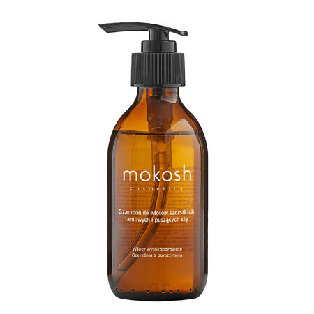 Mokosh, shampooing pour cheveux rêches, cassants et crépus, cerise et ambre, 200 ml