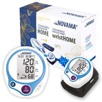 Kit Novama Home, misuratore di pressione del braccio superiore + Wrist Home, misuratore automatico di pressione del polso