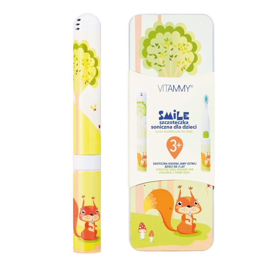 Vitammy Smile Set Kids Sonic Toothbrush Squirrel + Dodo Memo Gooseberry Game 24 Cards