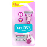 Gillette Simply Venus 3, manico del rasoio, 1 pezzo + lame, 8 pezzi