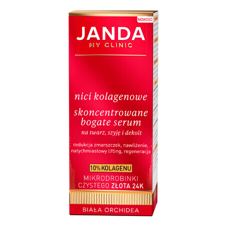 Janda My Clinic Collagen Threads, ser pentru față, gât, decolteu, 30 ml