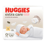 Huggies Extra Care, pannolini, Disney, taglia 0, Neonato, 0-4 kg, 25 pz.