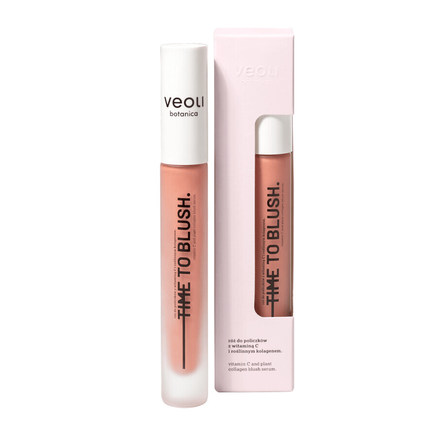 Veoli Botanica Time To Blush, fard de obraz cremos cu vitamina C și colagen vegetal, 10 ml